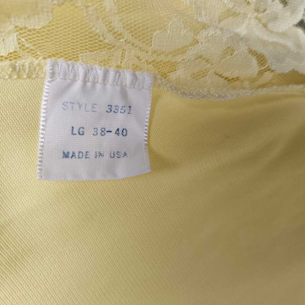 Vintage Chic Lingerie Negligee Nightgown L Yellow… - image 10