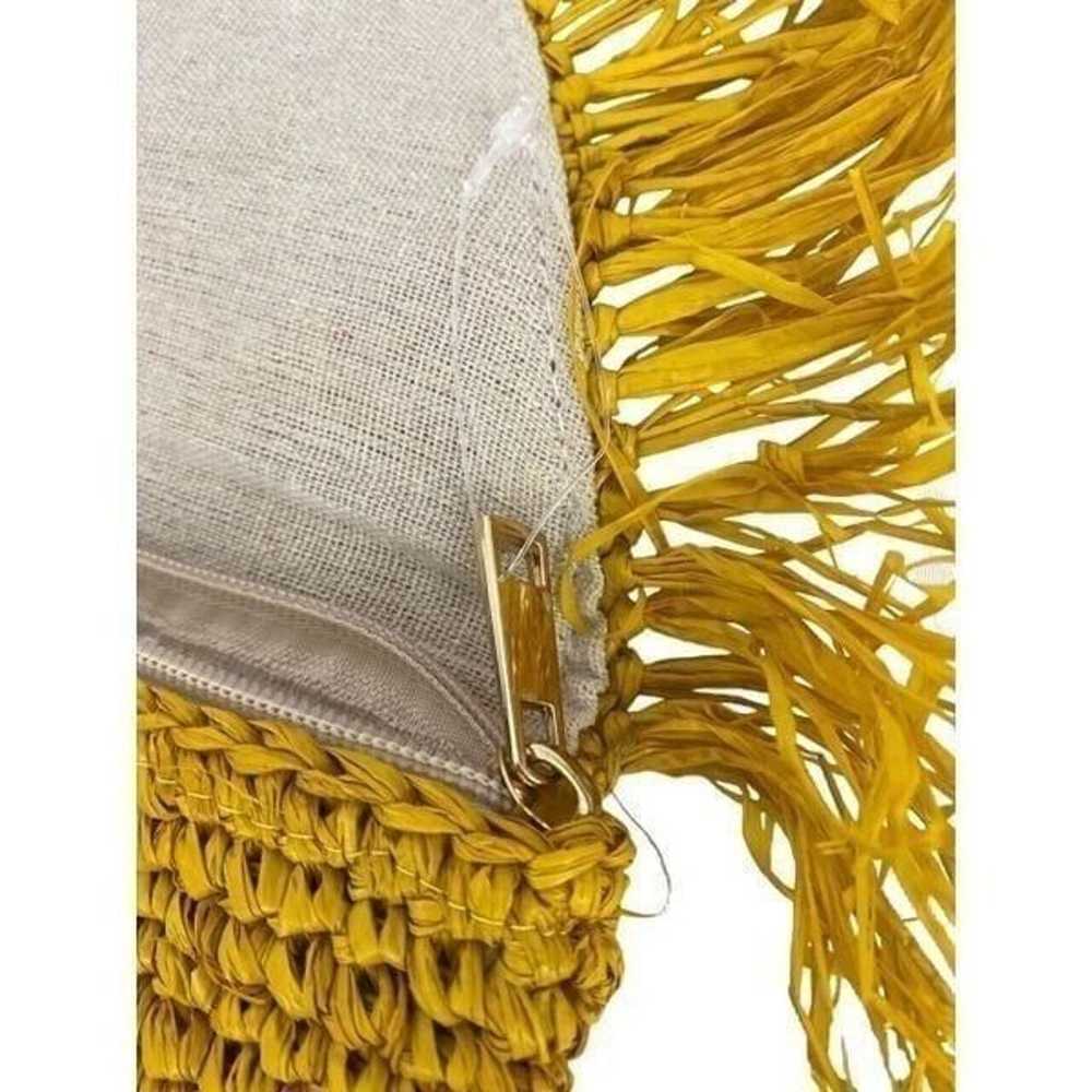 BTB Los Angeles NEW Raffia Clutch Purse Sunny Yel… - image 10