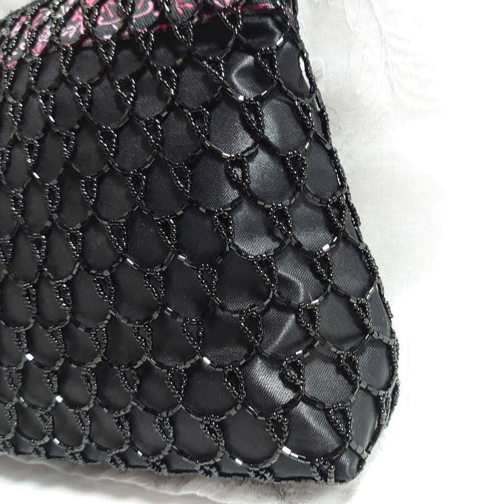 [Unused] Showa Retro Beads Bag Shoulder Bag Black… - image 6