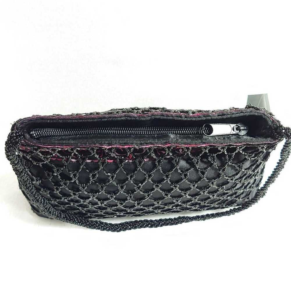 [Unused] Showa Retro Beads Bag Shoulder Bag Black… - image 9