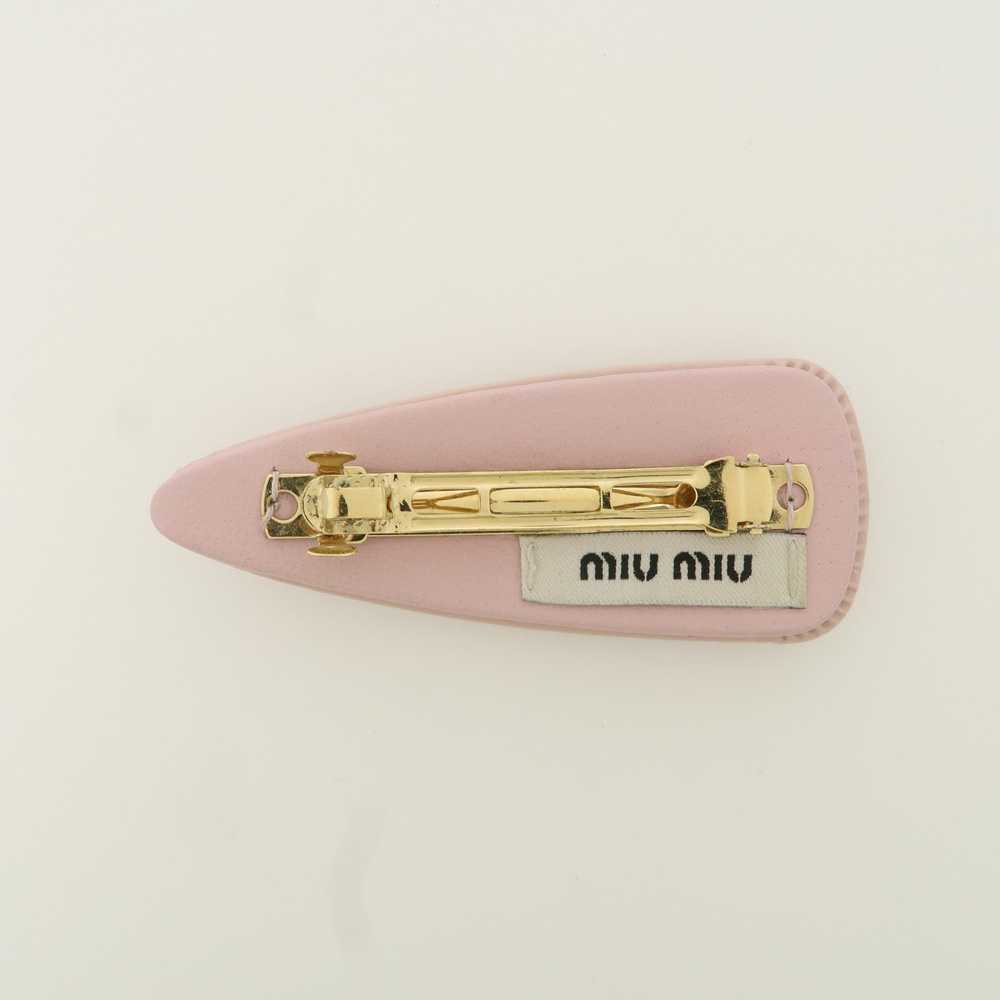 MIU MIU Patent Leather Hair Clip Pink Beige - image 2