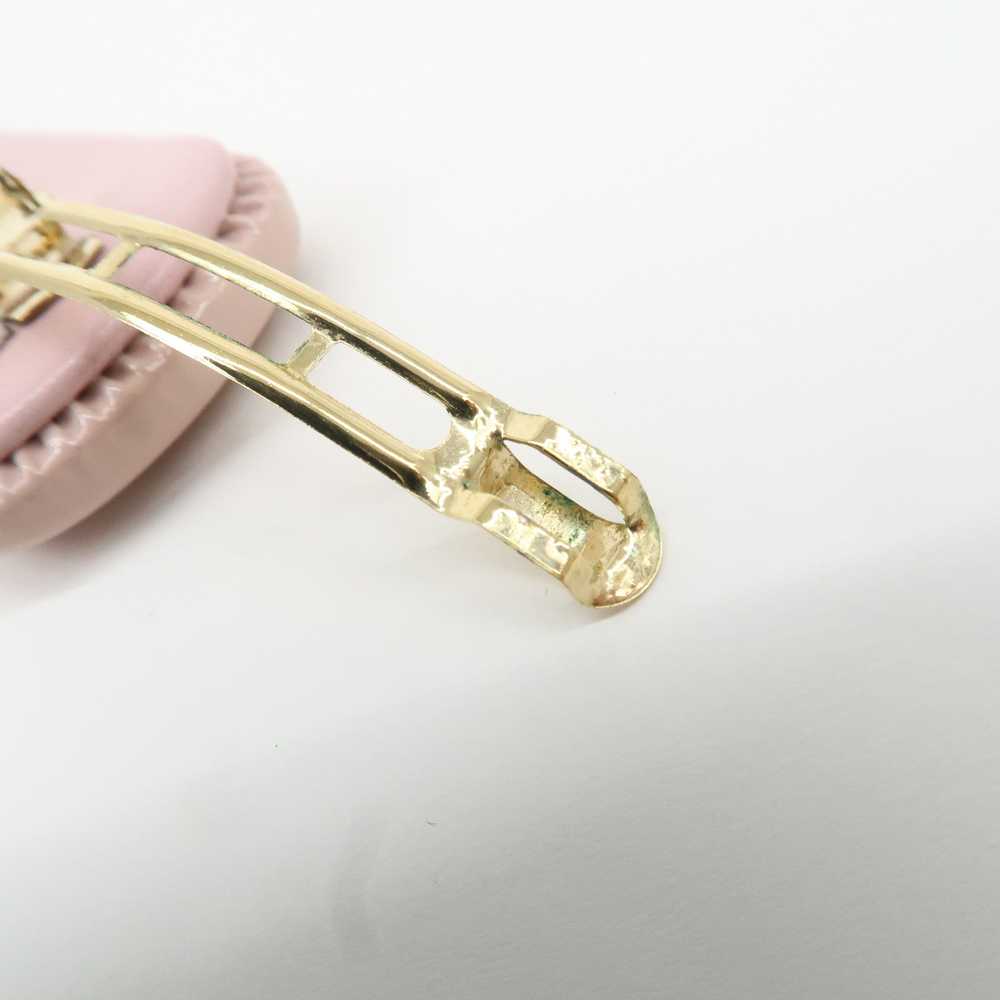 MIU MIU Patent Leather Hair Clip Pink Beige - image 8