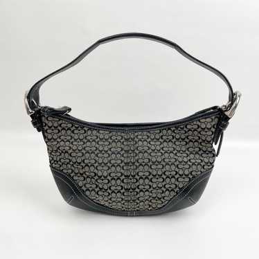 COACH Bag Small Signature Jacquard Gray/Black