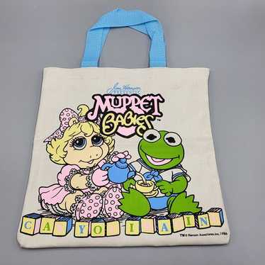 Muppet Babies Kermit Miss Piggy Tote Bag 10x10 Vi… - image 1