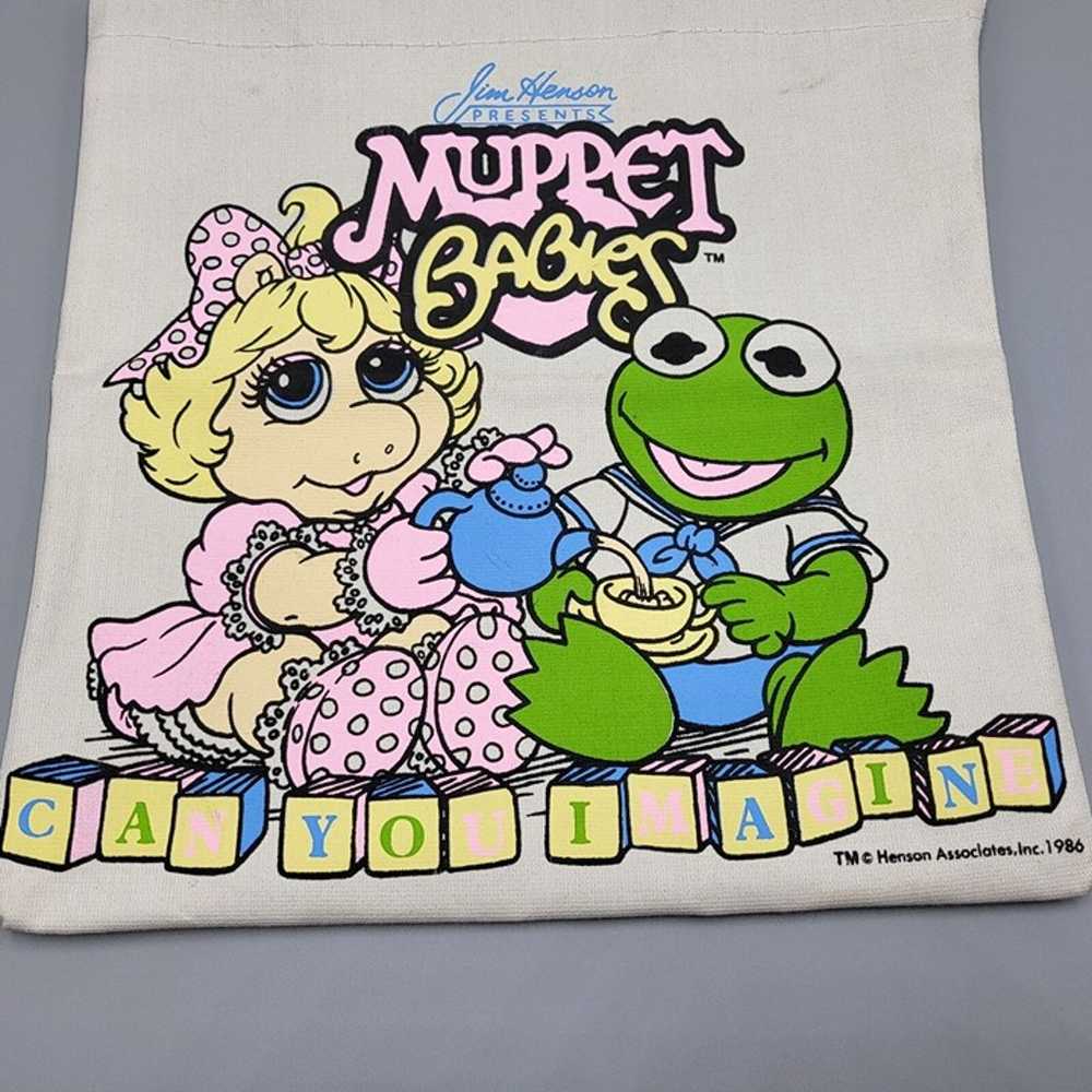 Muppet Babies Kermit Miss Piggy Tote Bag 10x10 Vi… - image 2