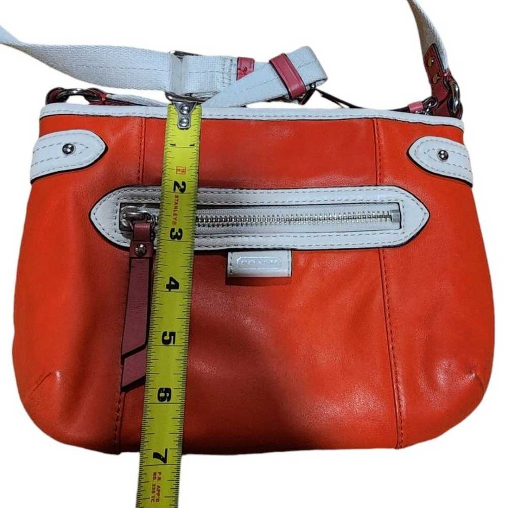 Coach Vermillion Orange Leather Daisy Spectator H… - image 3