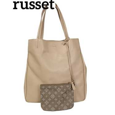 477 Beautiful russet Russet tote bag leather beige