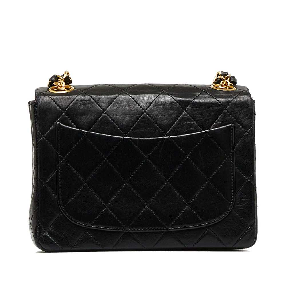 Black Chanel Mini Classic Lambskin Square Flap Ha… - image 3