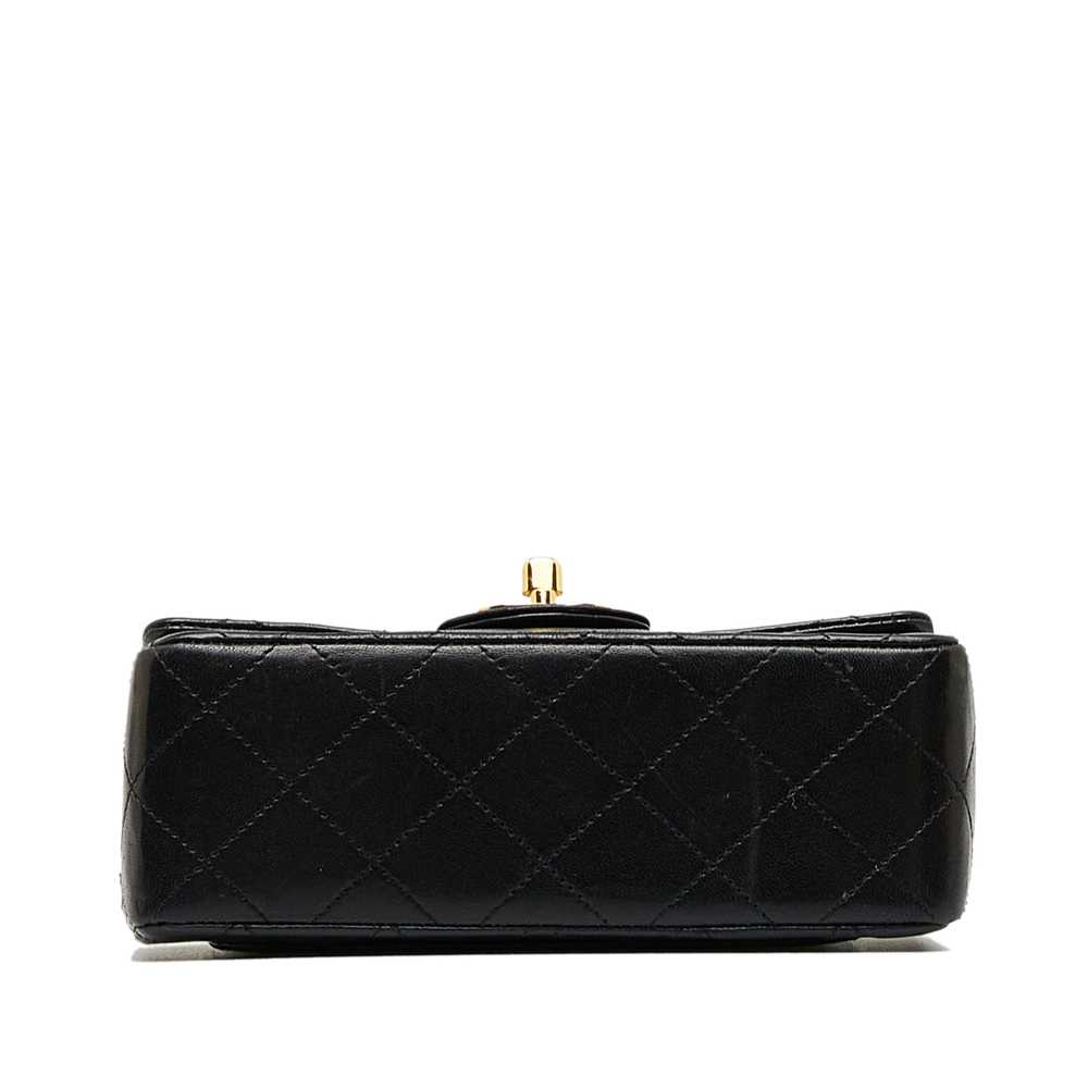 Black Chanel Mini Classic Lambskin Square Flap Ha… - image 4