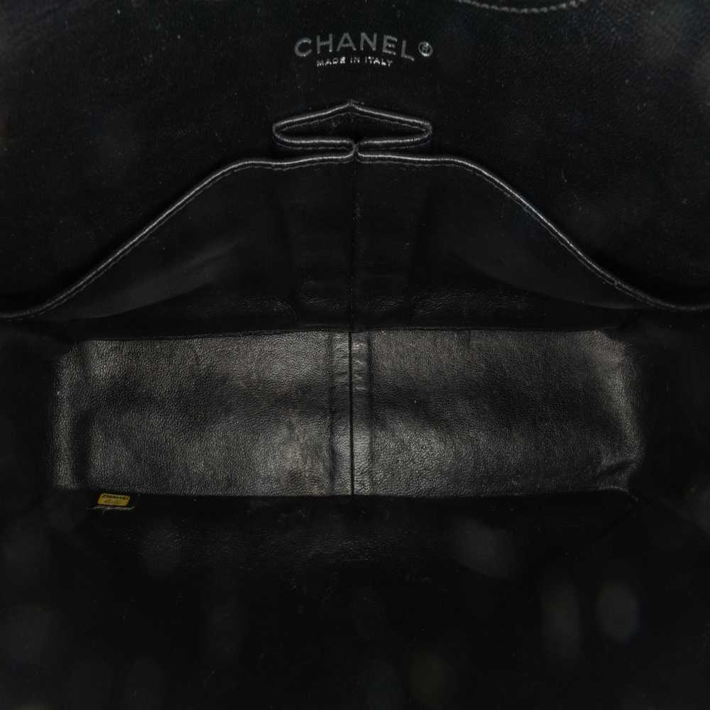 Black Chanel Jumbo Classic Patent Double Flap Sho… - image 4