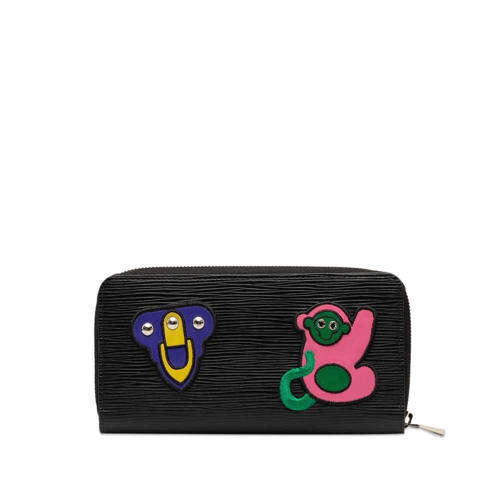 Black Louis Vuitton Epi Patches Zippy Wallet - image 3