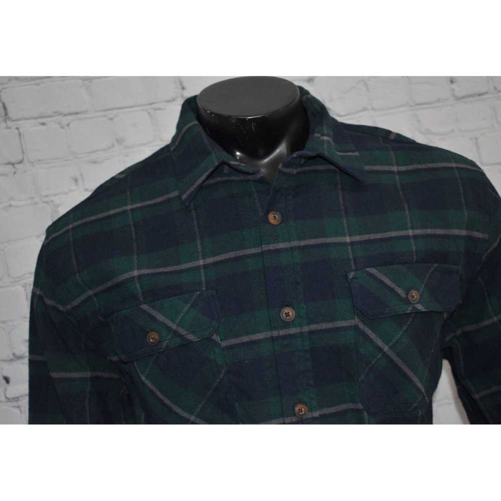 Vintage Soft Touch Green and Blue Plaid Cotton Me… - image 5