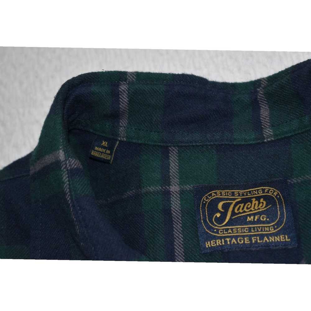 Vintage Soft Touch Green and Blue Plaid Cotton Me… - image 6