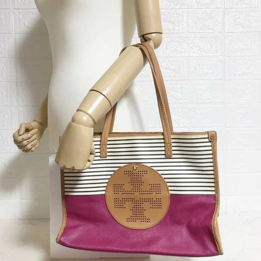 No. 30114 Tory Burch Leather PVC Hand Tote Bag - image 2