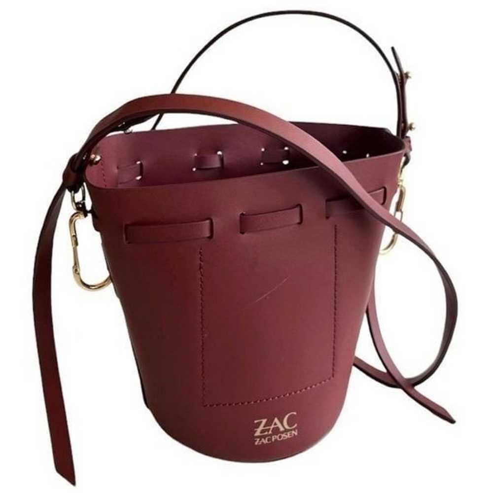 ZAC Zac Posen Belay Drawstring Leather Bucket Bag… - image 11