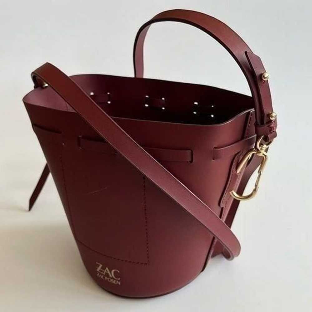 ZAC Zac Posen Belay Drawstring Leather Bucket Bag… - image 2