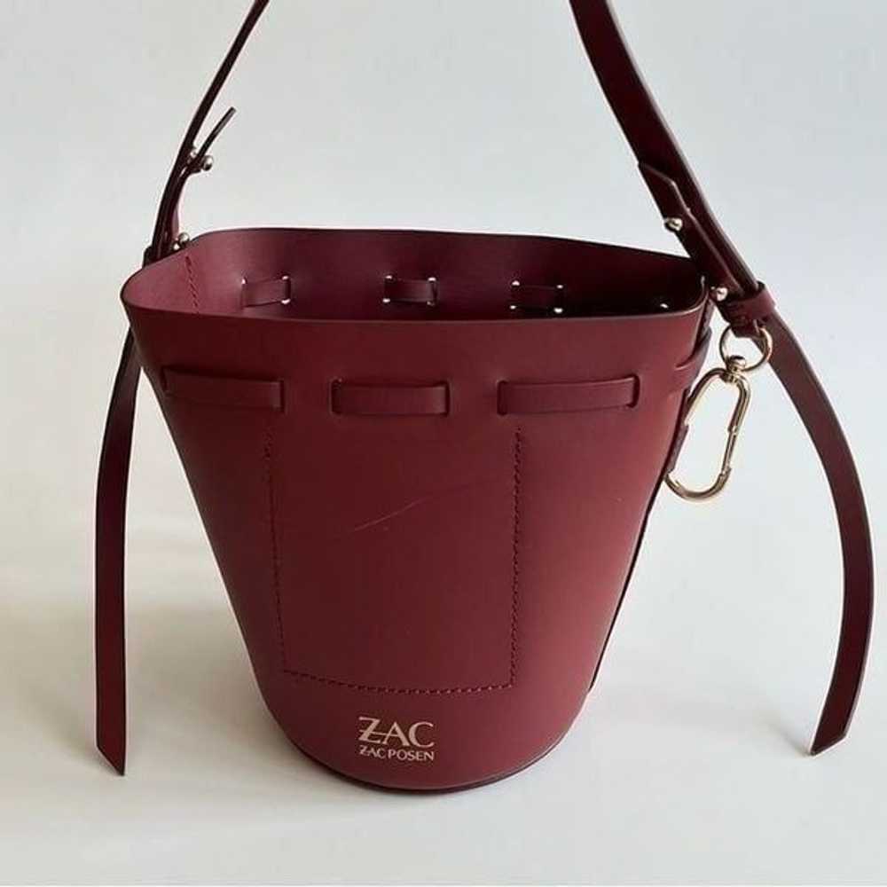 ZAC Zac Posen Belay Drawstring Leather Bucket Bag… - image 4