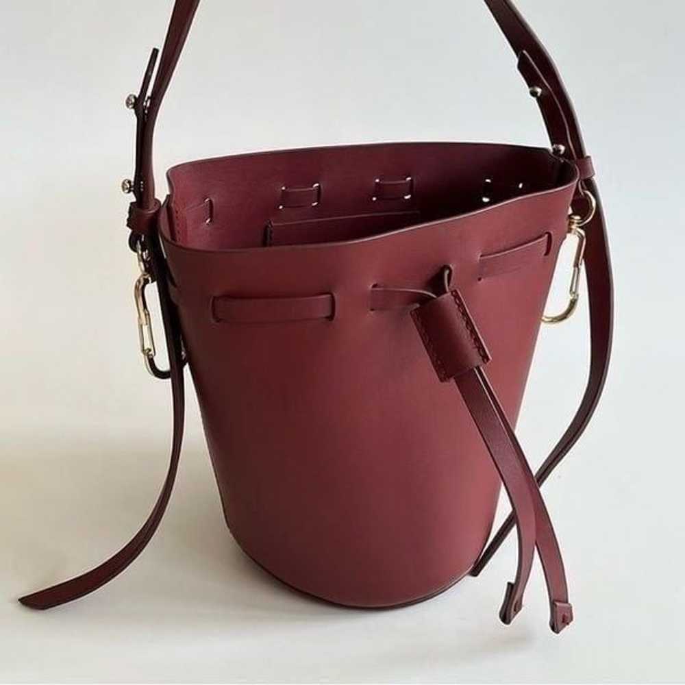 ZAC Zac Posen Belay Drawstring Leather Bucket Bag… - image 5