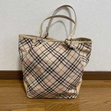 Burberry Checked Tote Bag