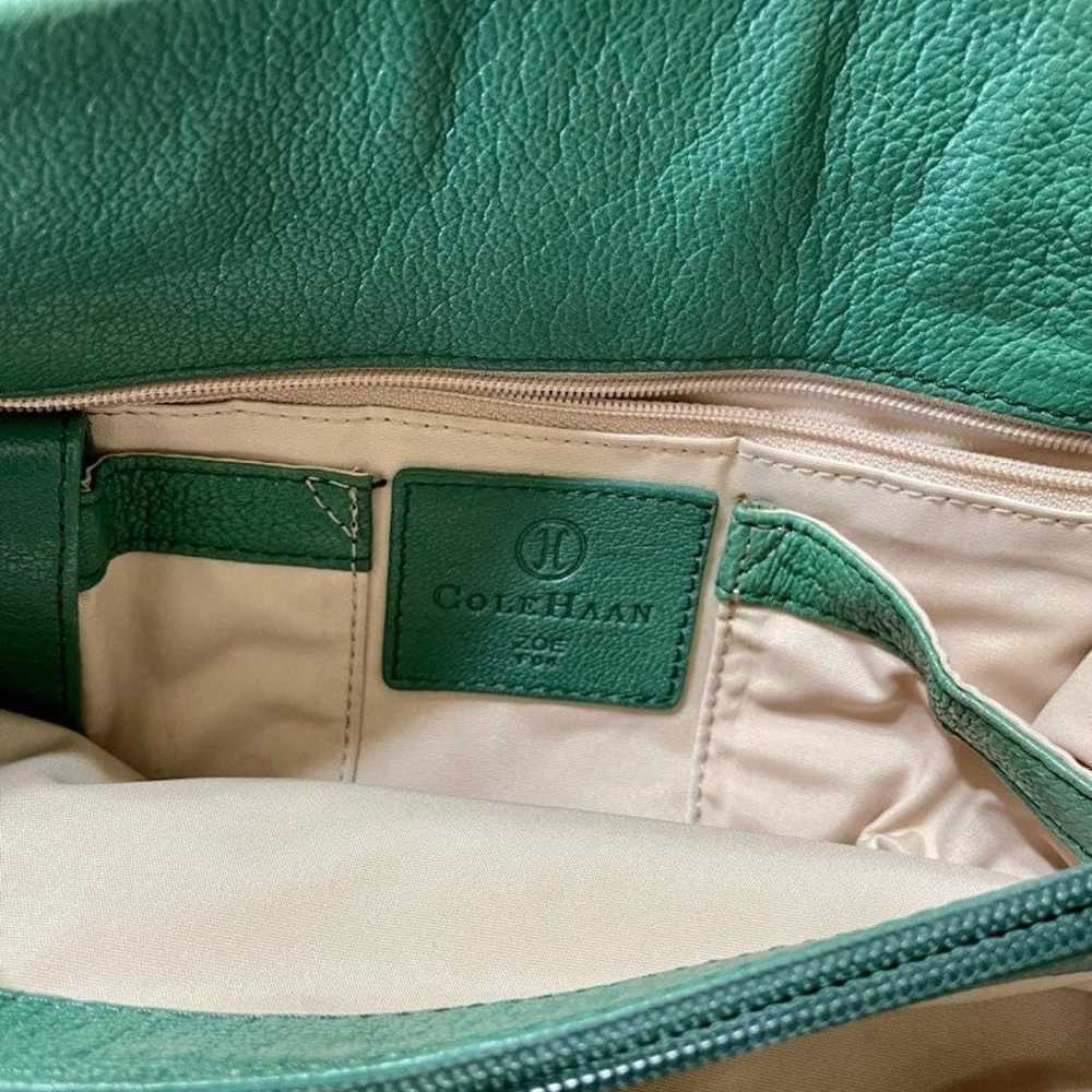 Cole Haan Green Leather Shoulder Bag - image 10