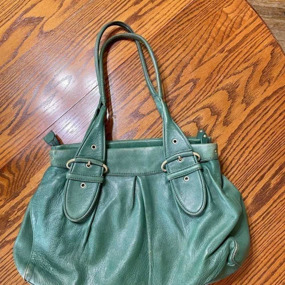 Cole Haan Green Leather Shoulder Bag - image 11