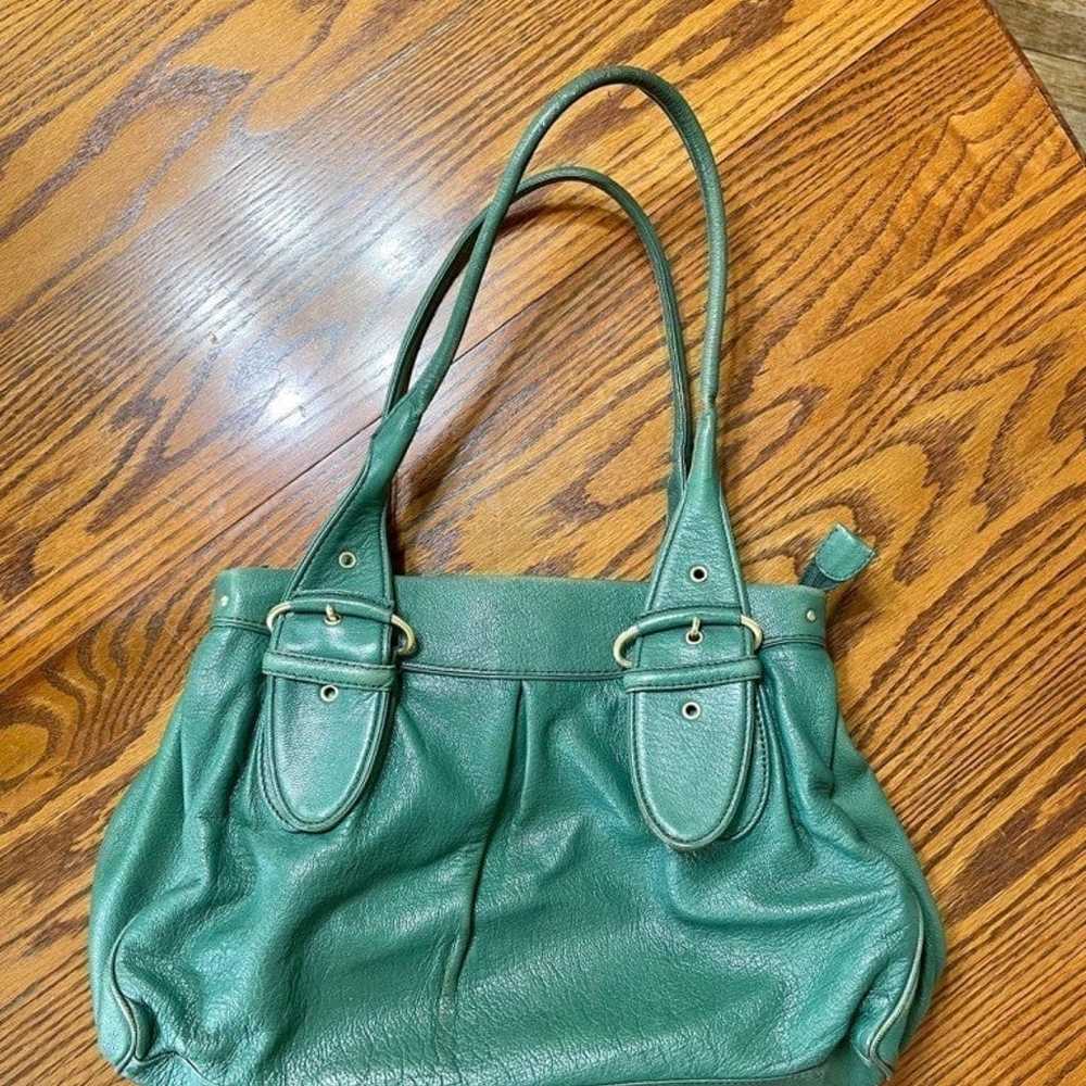 Cole Haan Green Leather Shoulder Bag - image 12