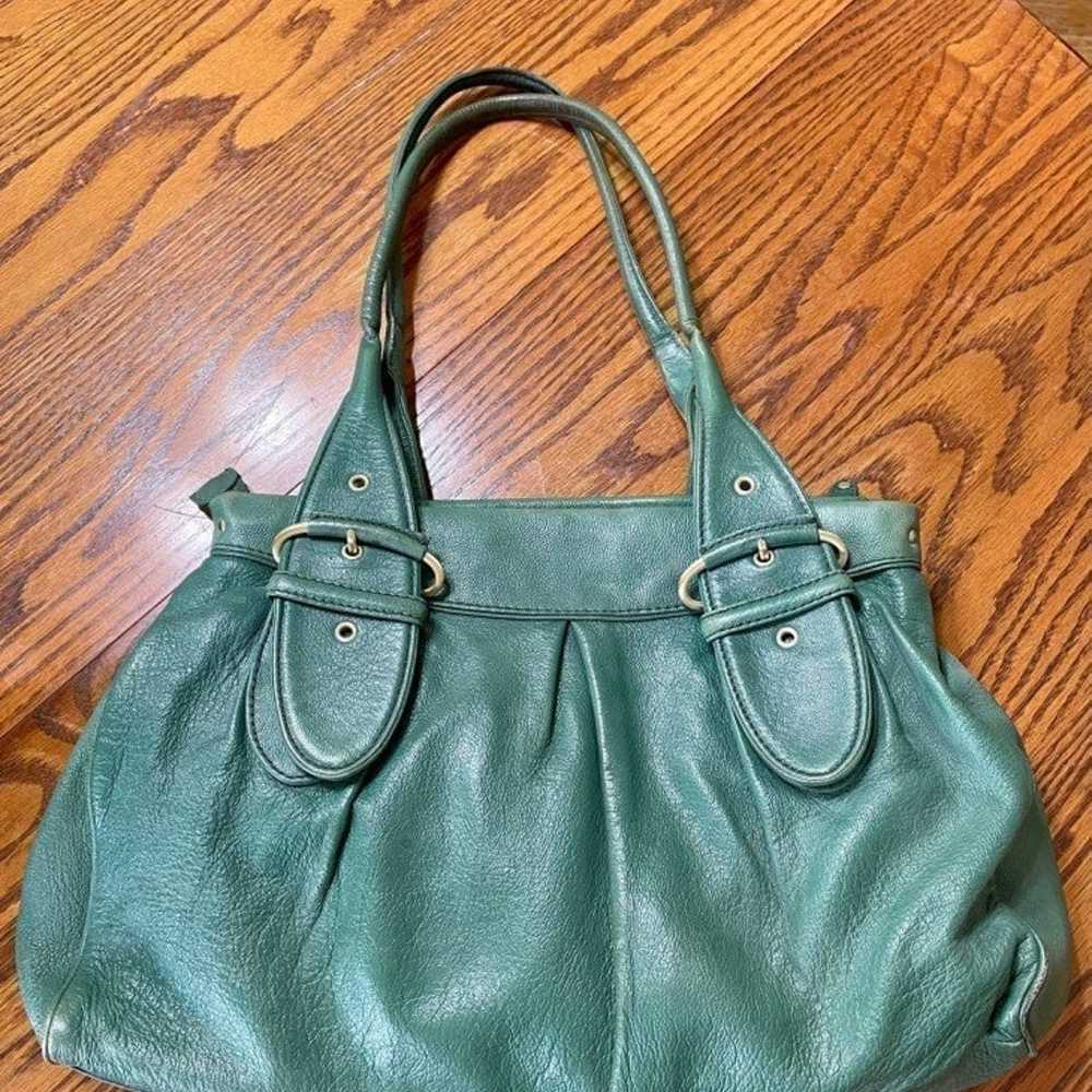 Cole Haan Green Leather Shoulder Bag - image 9