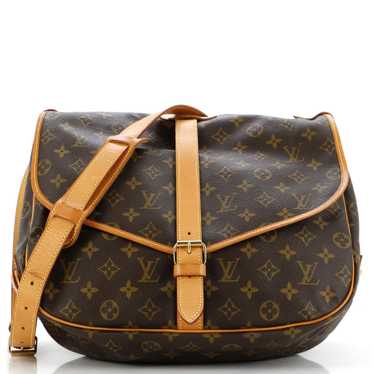 Louis Vuitton Saumur Handbag Monogram Canvas 35