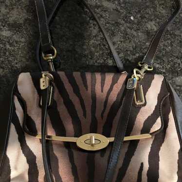 Coach good MADISON ZEBRA MADELINE SATCHEL ($278