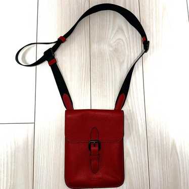 COACH Shoulder Bag Red Leather - image 1