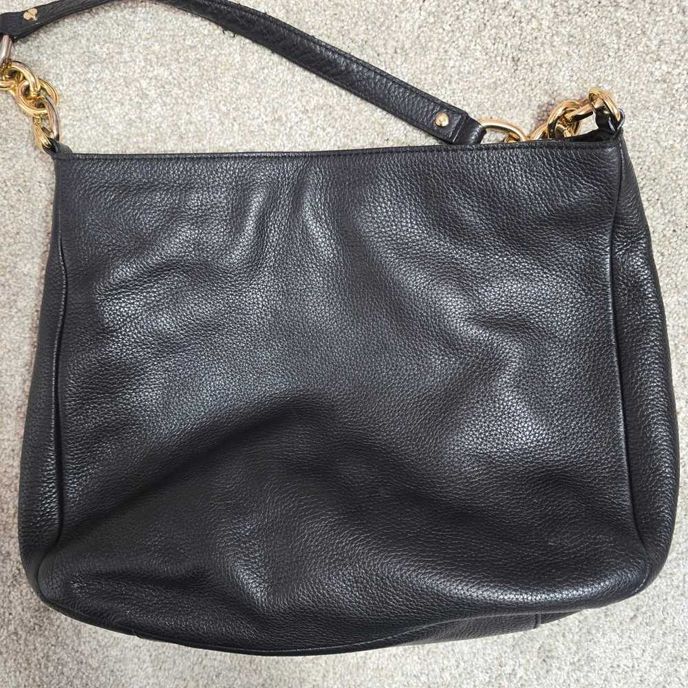 Michael Kors black pebbled leather slouchy hobo b… - image 11