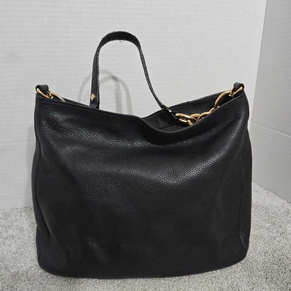 Michael Kors black pebbled leather slouchy hobo b… - image 3