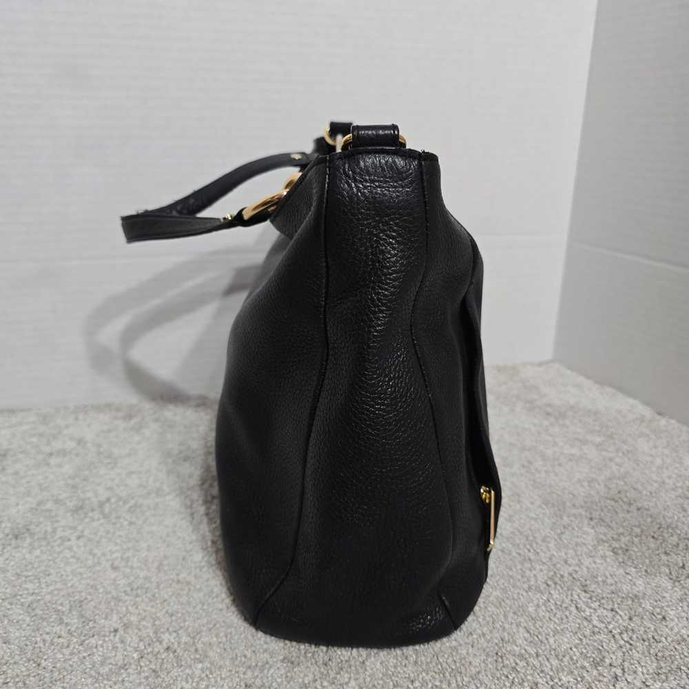 Michael Kors black pebbled leather slouchy hobo b… - image 4