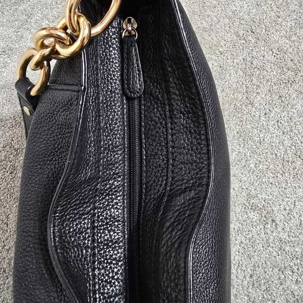 Michael Kors black pebbled leather slouchy hobo b… - image 5