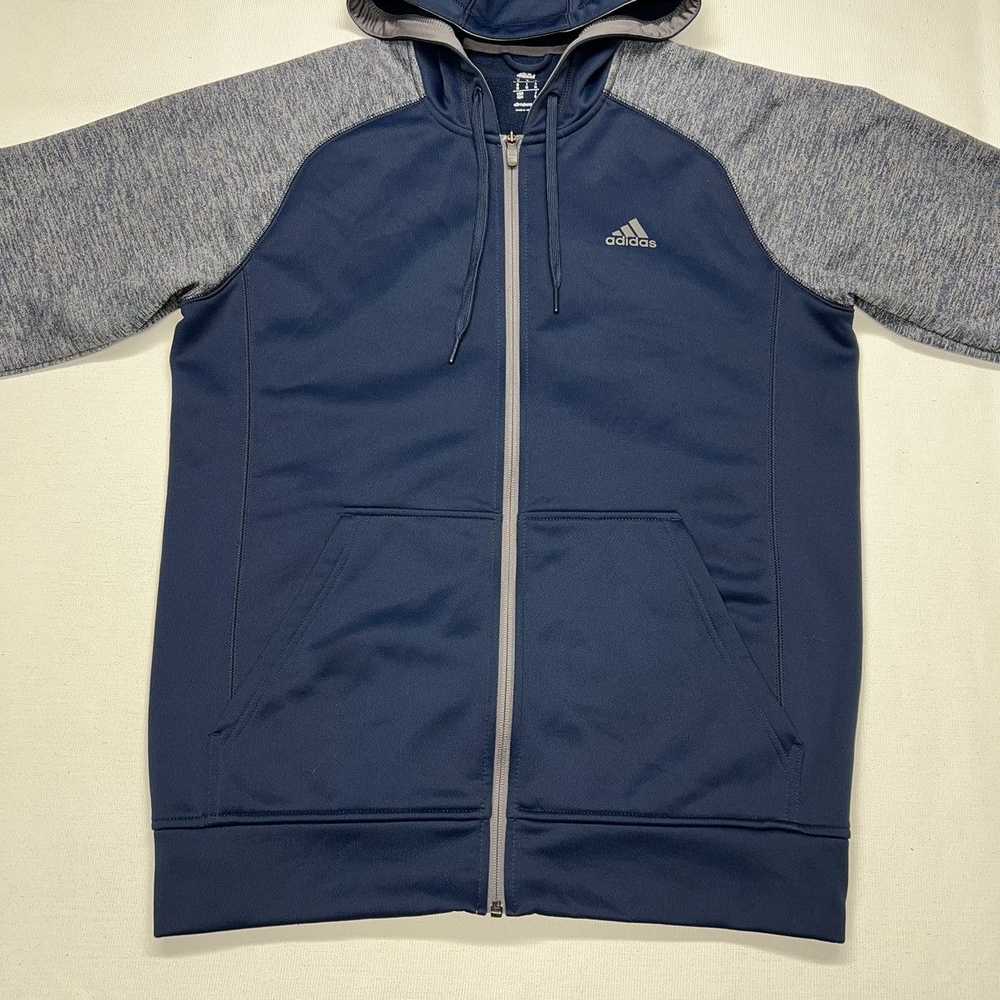 Adidas Adidas Hoodie Blue Climawarm Sweatshirt Fu… - image 2