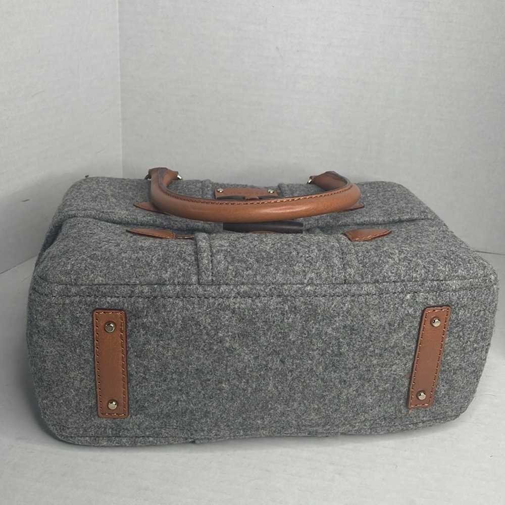 Kate Spade Quinn Foxtrot Hill Gray Wool satchel t… - image 10