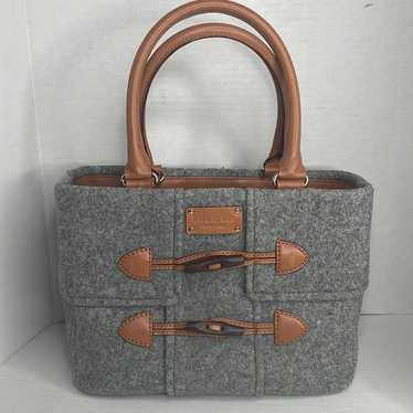 Kate Spade Quinn Foxtrot Hill Gray Wool satchel t… - image 1