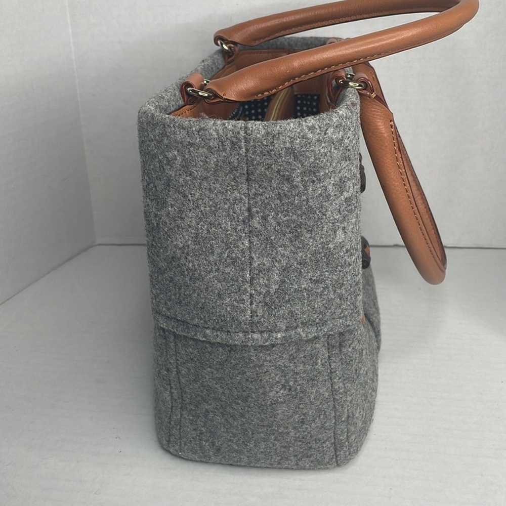 Kate Spade Quinn Foxtrot Hill Gray Wool satchel t… - image 4