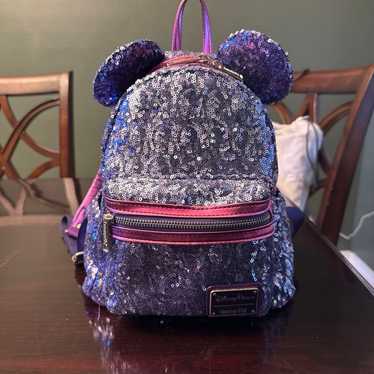 Loungefly Rainbow Ombre Sequin Mini Backpack - 2024 Disney Parks Exclusive