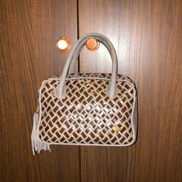 BALLY Handbag Mesh (Gray × Brown)