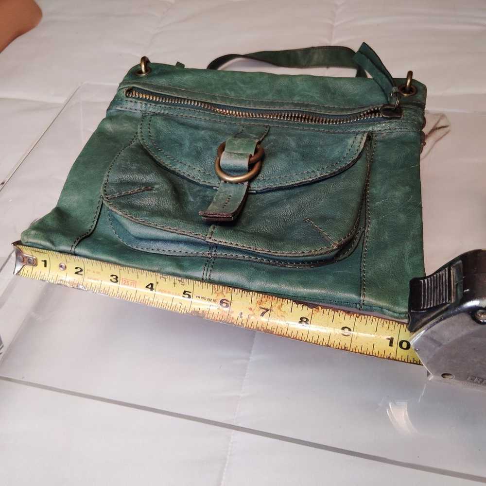 FOSSIL rustic greenLeather SASHA Crossbody Handba… - image 12