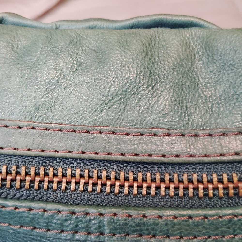 FOSSIL rustic greenLeather SASHA Crossbody Handba… - image 8