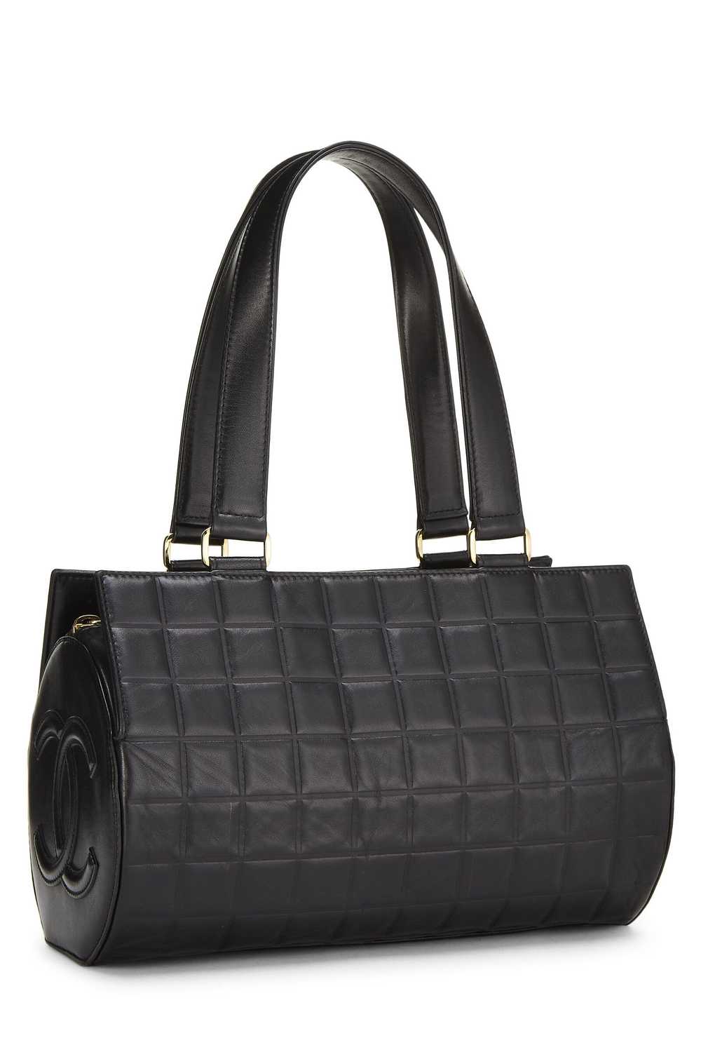 Black Chocolate Bar Lambskin Barrel Bag Send in S… - image 2