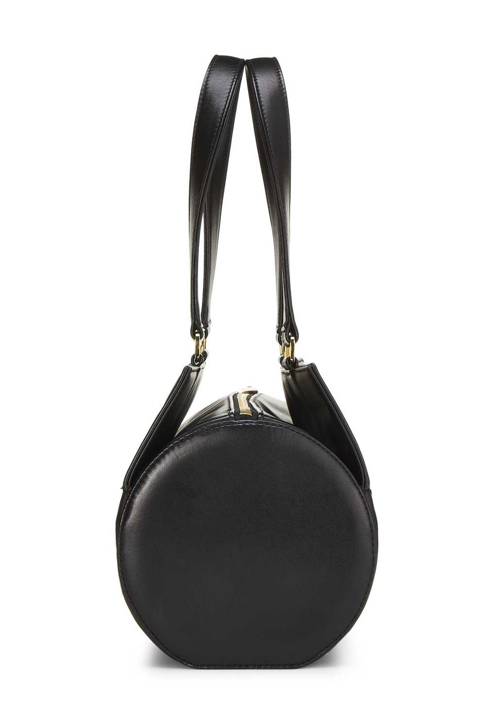 Black Chocolate Bar Lambskin Barrel Bag Send in S… - image 3