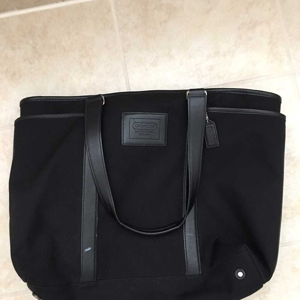 Large Black Coach Carrying Bag - image 1