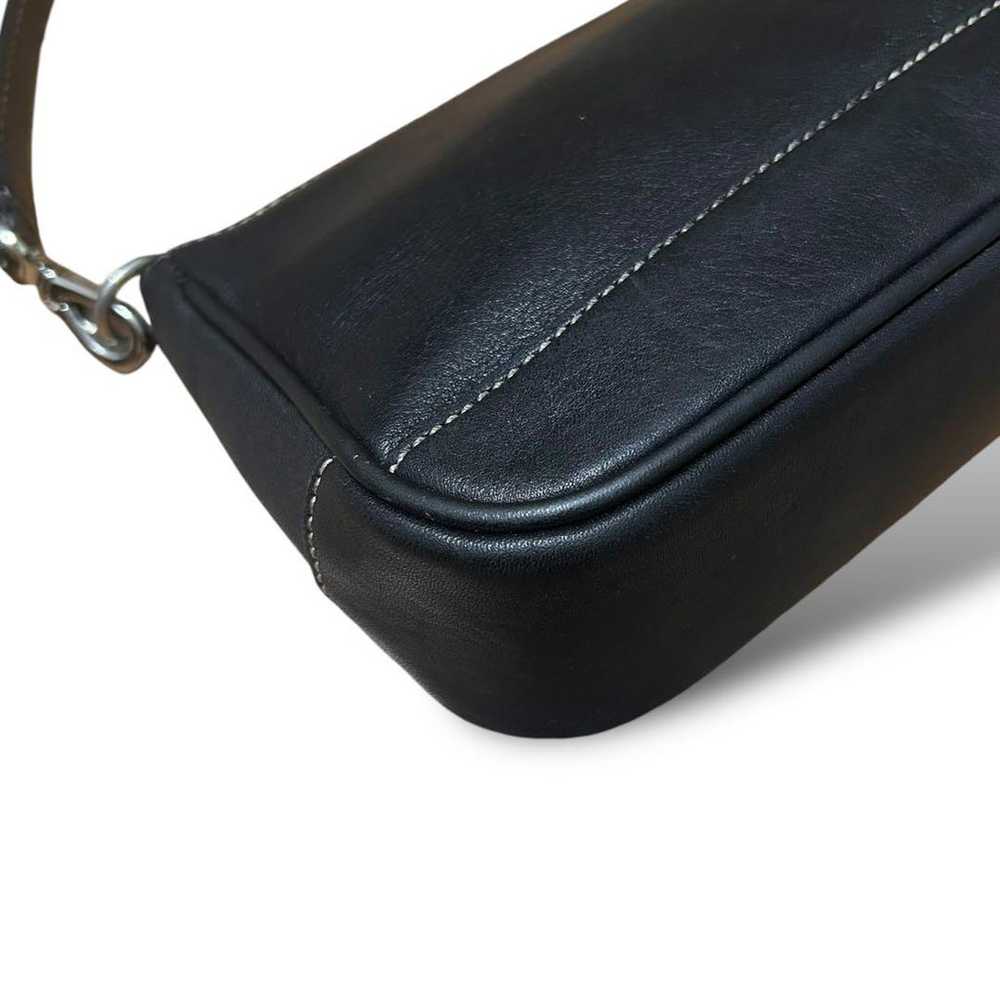 COACH Handbag Accessory Pouch All Leather Black L… - image 11