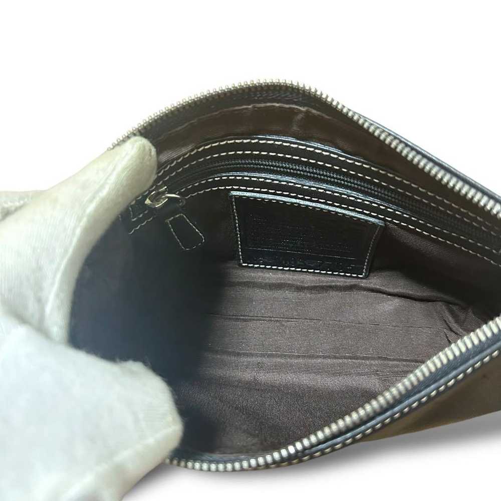 COACH Handbag Accessory Pouch All Leather Black L… - image 12