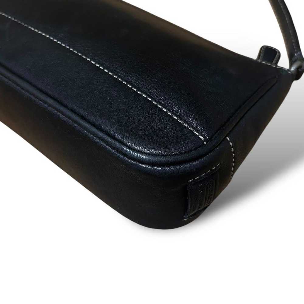 COACH Handbag Accessory Pouch All Leather Black L… - image 9