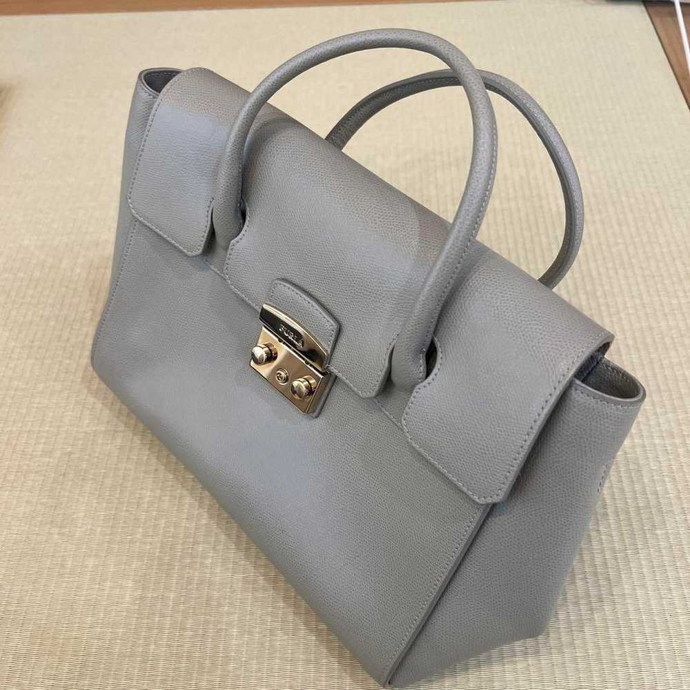 Furla gray leather handbag - image 2