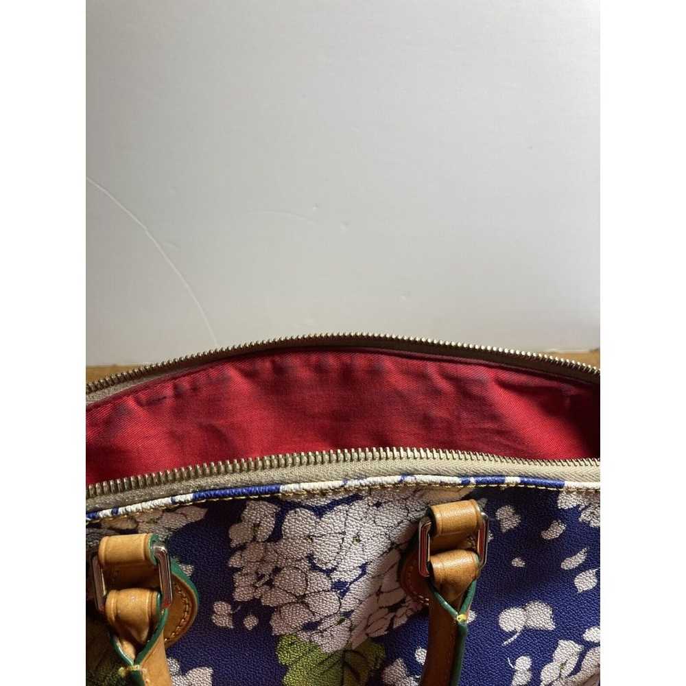 Dooney & Bourke Blue/Green White Floral Print Tot… - image 4